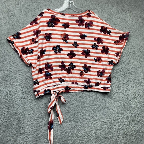 Floral Striped Women's Blouse - Picture 13 of 15